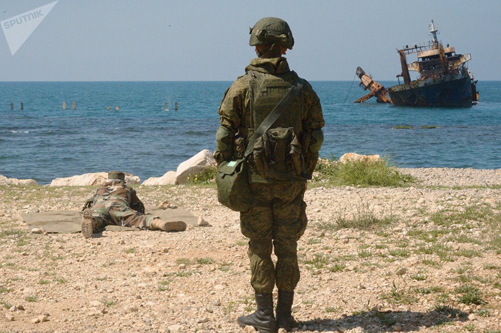 Russian and Syrian Marines joint training in Tartus naval base