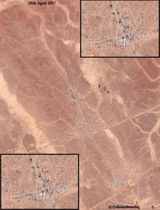 80,000  people in Rukban camp who fled government and ISIS are on the route of a loyalist offensive to seal off the Jordanian border.