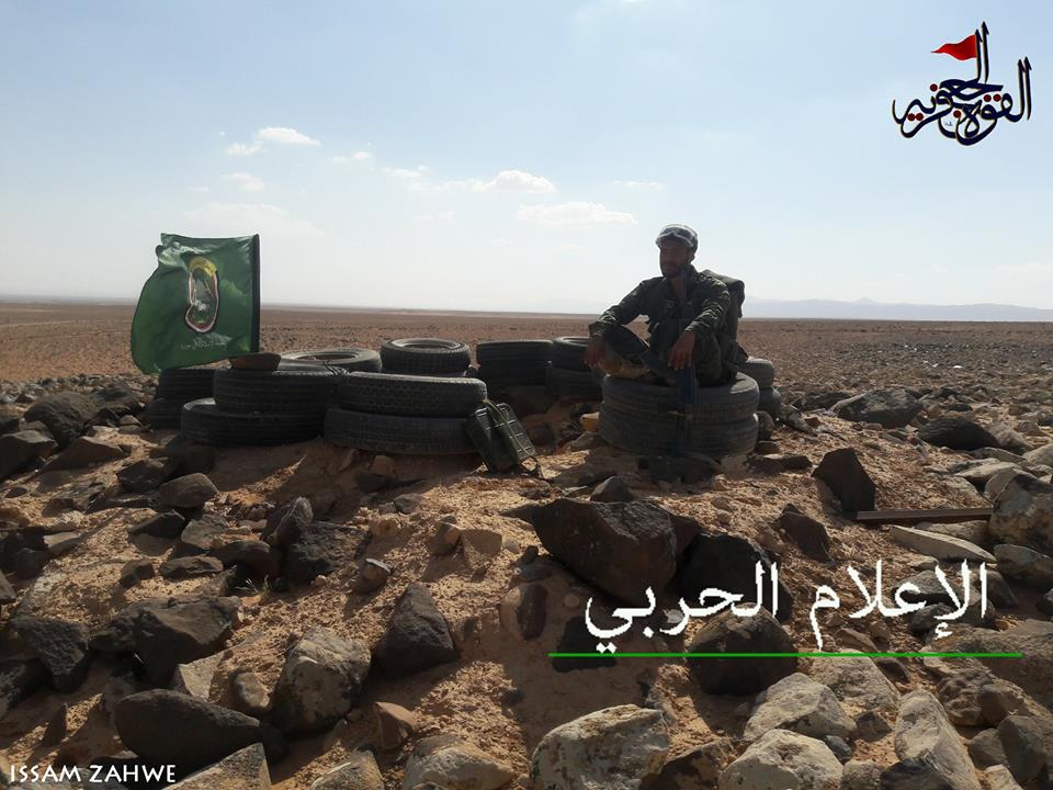 بادية الشام : الجيش العربي السوري  والقوات المتحالفة 5 كم جنوب كتيبة البحث العلمي واستولت على نقاط جديدة
