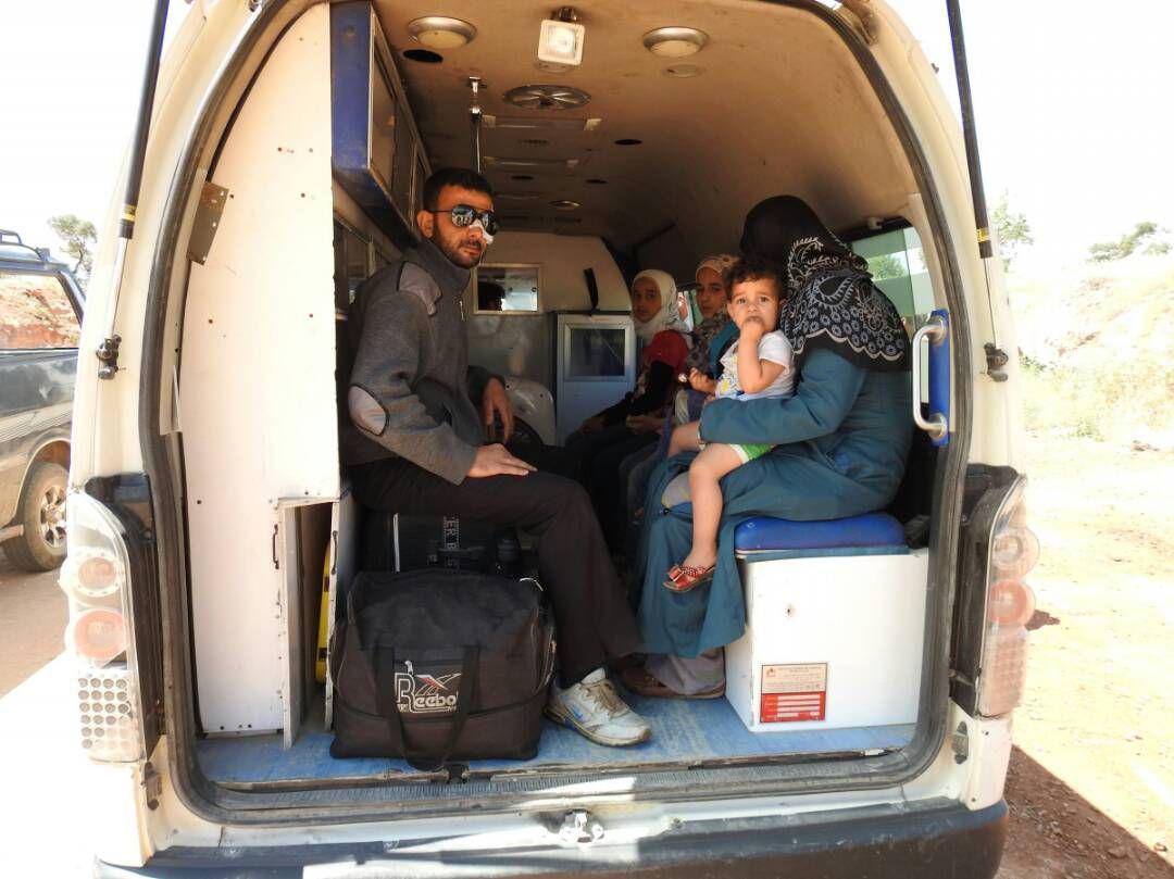 Several kids and families left Fuah-Kefraya today and arrived in government held areas.  