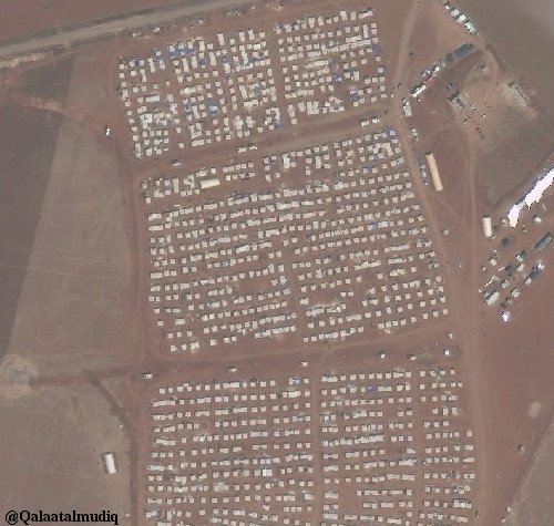 West Jarablus: final extension of Zoghara Camp built in only 2 months to host 1,000s displaced from Al-Waer, Homs West suburb.  
