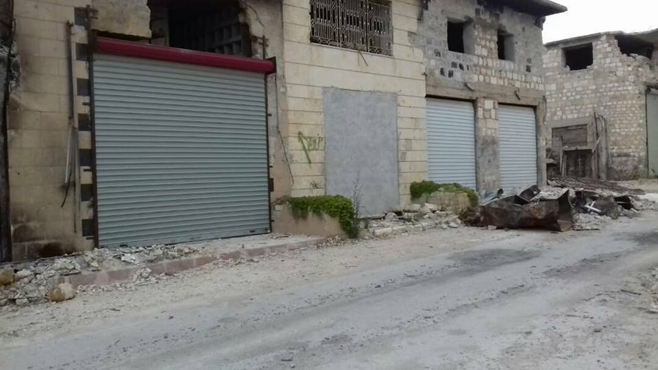 Shops are reopening in al-Ramousah industrial district, and the last chunks of rubble are being removed from the district, Aleppo  
