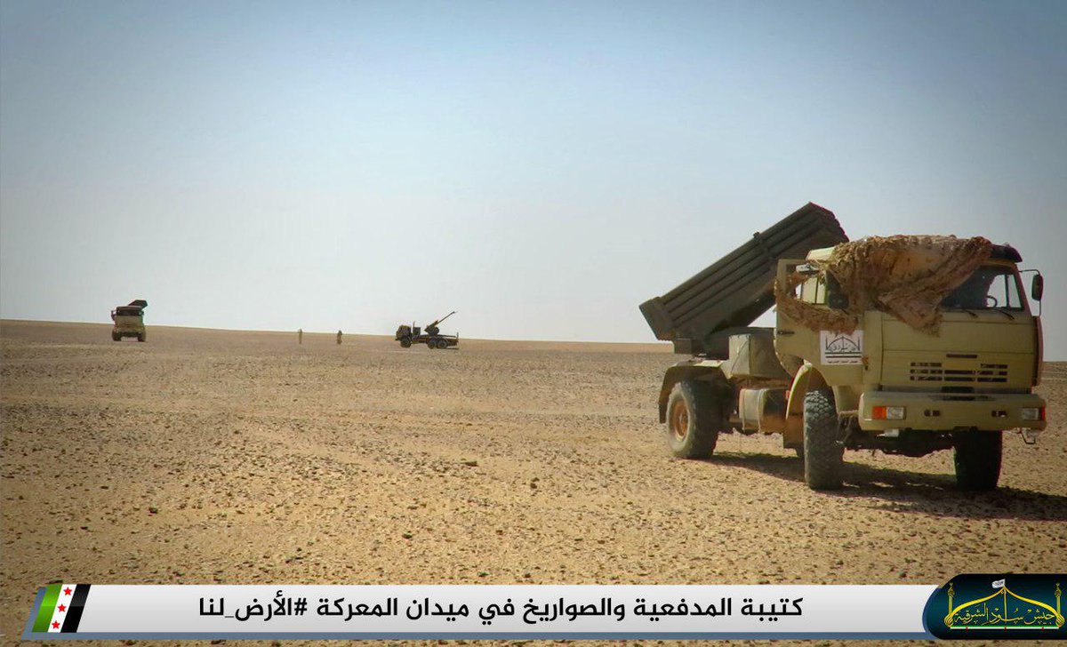 FSA deploying 2 Grad launchers and one 122 mm gun to shell pro-Assad government forces in Eastern Syria