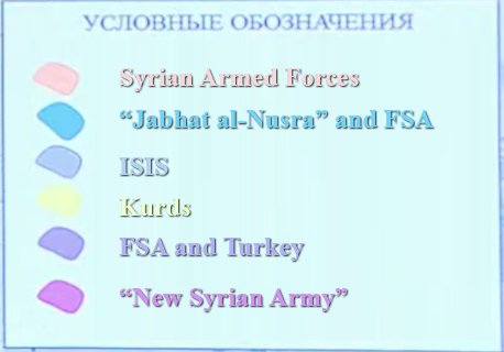 Territorial control in Syria according to the Russian Defence Ministry as of July 24, 2017.  