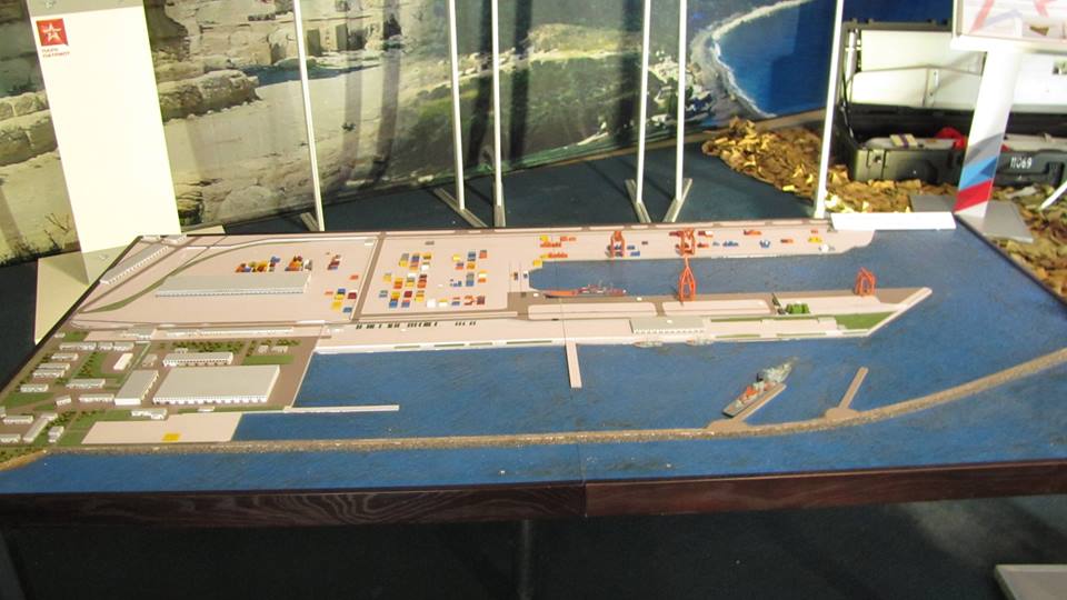 Models of the Russian Naval port of Tartus and Hmeimim airbase in Syria at Army-2017