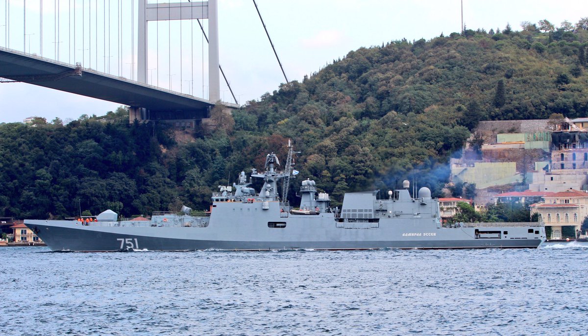 BSF Adm. Grigorovich class frigate Admiral Essen 751 transited the Turkish Straits in 7 hours and entered BlackSea 13:00Z   