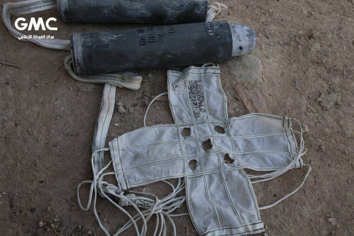 Airforce shells the East Ghouta with Russian-made ammunition since the morning