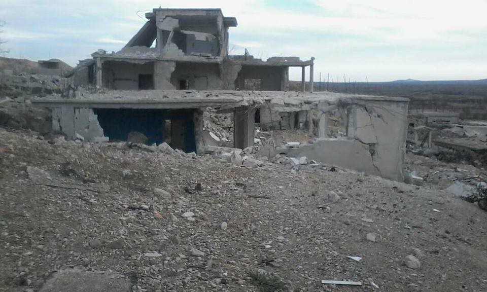 What's left of Maghar Al-Mir in Mount Hermon after latest Assad's heavy bombardment. Area was taken by Rebels in 2013.    