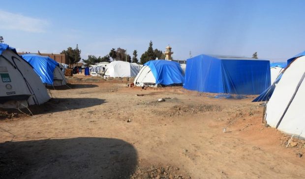 The people of al-Rasheed IDP camp, northwest of Raqqa, complain about the conditions in the camp.