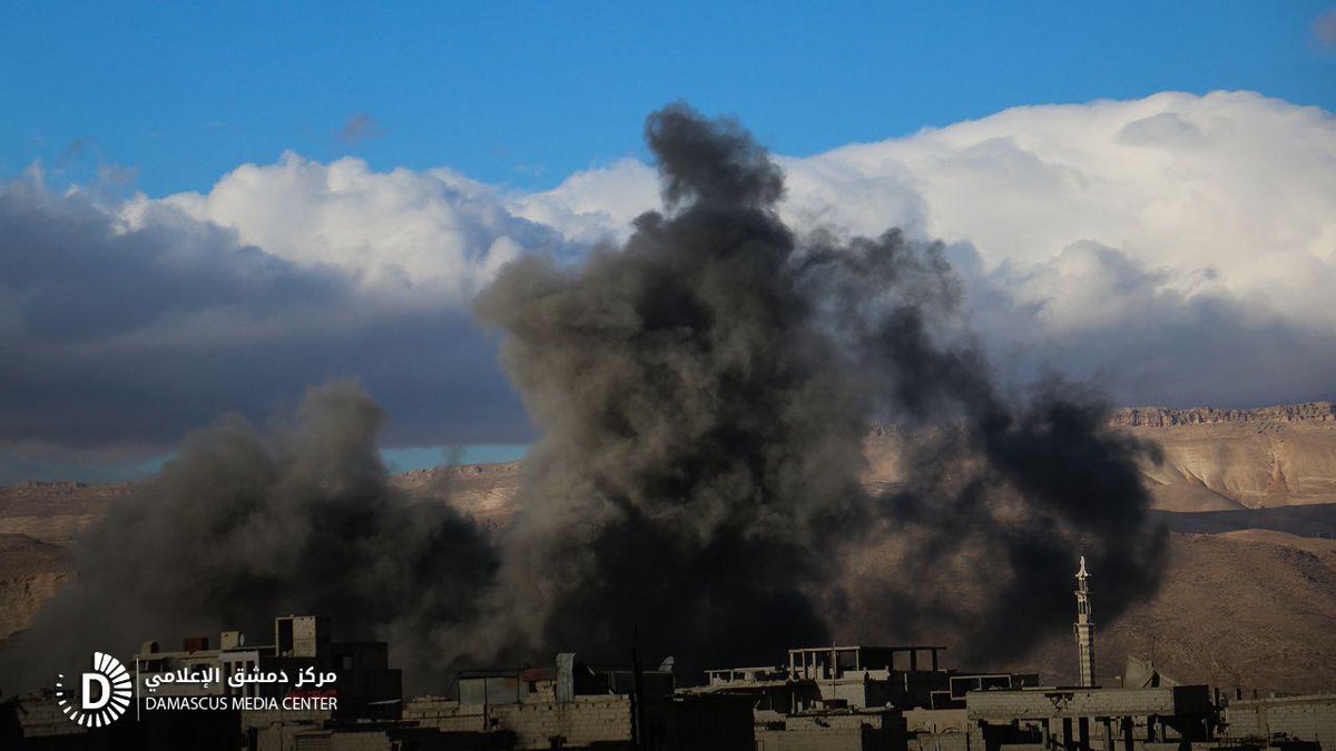 Eastern Damascus: heavy airstrikes on towns of Harasta, Irbeen and Duma.   