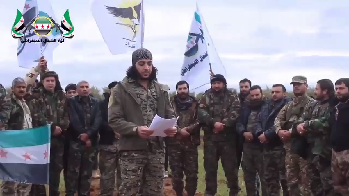 Jaysh al-Thuwar de  FSA, Jabhat al-Akrad y Liwa Shamal al-Democrati (en la región de Afrin) dicen que están listos para luchar contra las fuerzas turcas para defender a Afrin.