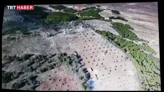 Video shows the Turkish MKE's TAMKAR mined field clearance system was used in a mined area(probably Barsaya mountain, Afrin). 