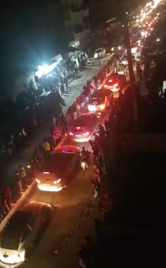 YPG reinforcement convoy came to Afrin from Eastern Syria(via Manbij and government-controlled areas)