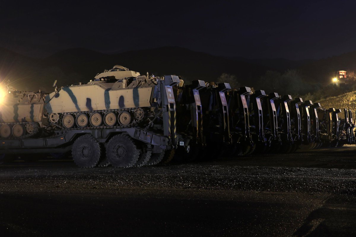 AfrinOp: Turkish Army brought in dozens of ACV-15 APCs to take part in #OliveBranch Offensive.   