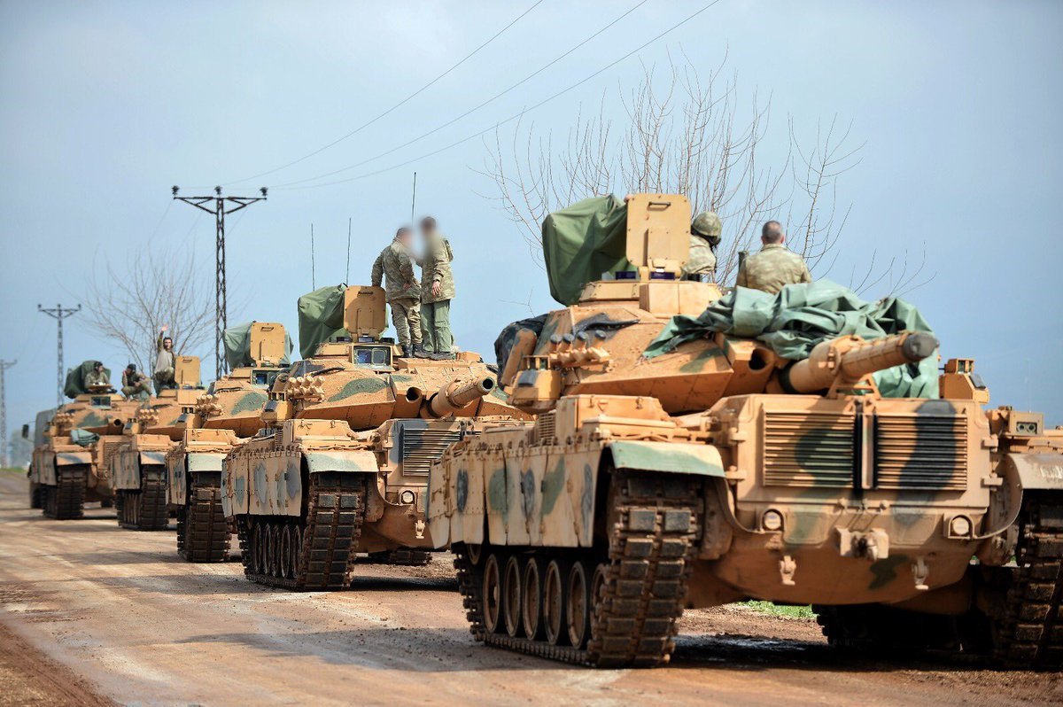 More Turkish tanks are going to Afrin including M60T Firat tanks (they have Fırat(Euphrates) modernization) and tank recovery vehicles. #OperationOliveBranch     