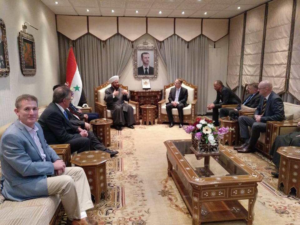 German politicians of the AfD (political party) by the Grand Mufti of the Syrian Arab Republic Dr. Ahmad Badr Al-Din Hassoum in Damascus. He is convinced that 70% of Syrian refugees will return to Syria. He calls on all Syrian refugees to return to their homeland.   