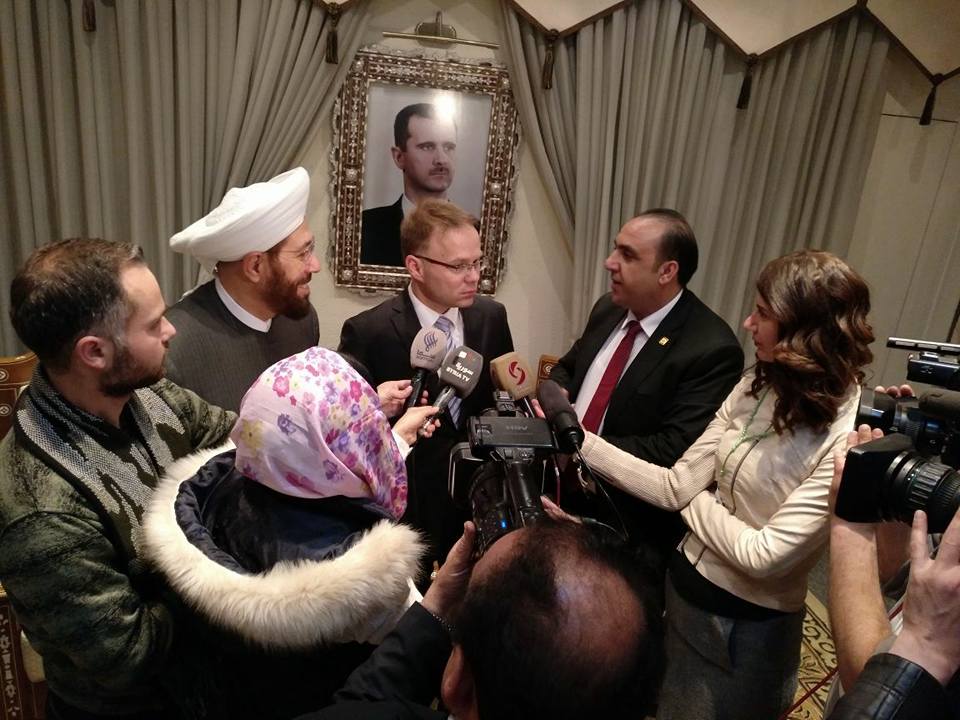 German politicians of the AfD (political party) by the Grand Mufti of the Syrian Arab Republic Dr. Ahmad Badr Al-Din Hassoum in Damascus. He is convinced that 70% of Syrian refugees will return to Syria. He calls on all Syrian refugees to return to their homeland.   