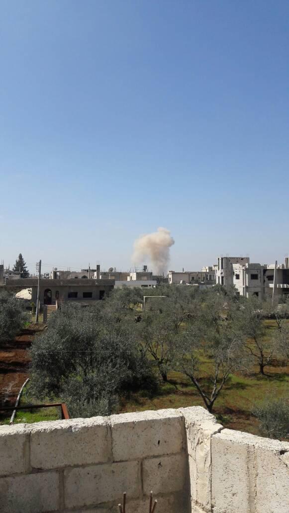 For the first time since 9 July, the warplanes carried out raids on the province of Daraa in the town of Al-Harah in the eastern countryside of Daraa