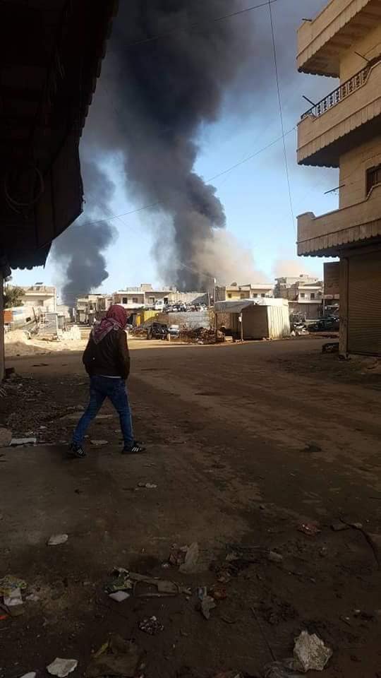 YPG start retreating from Afrin city center after they abandoned and burned their HQs in the city.  