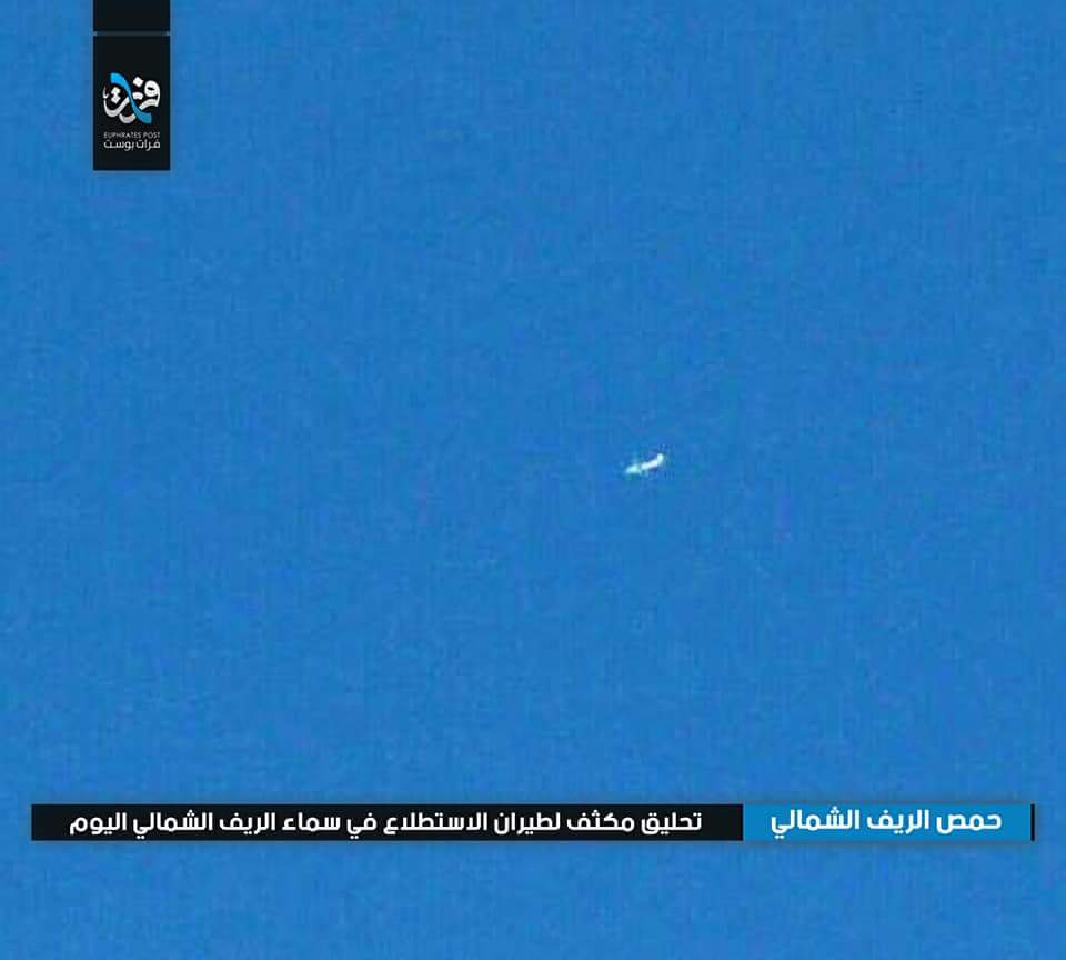 Homs Northern countryside: Photos of the Assad reconnaissance flight flying over the northern countryside today.