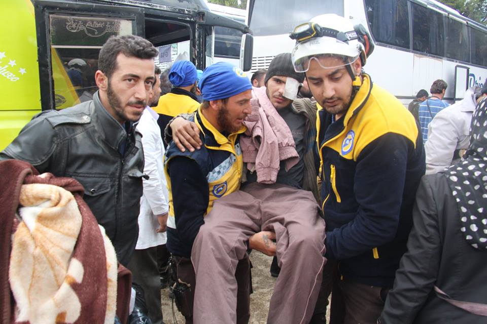 The @syriancivildefe teams continue their humanitarian duties in response to the forced displacement from Eastern Ghouta and are constructing temporary shelters, securing the basic needs such as food and drink, and transferring the sick and injured to field hospitals.   