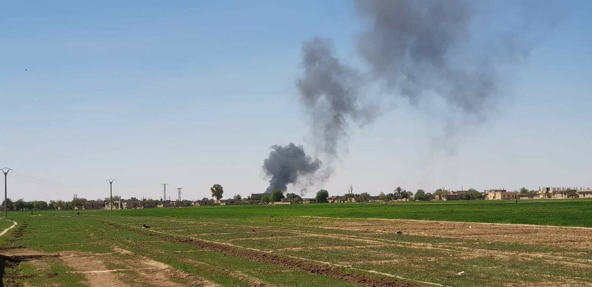 Проамериканская коалиция бомбит позиции правительственных войск в деревне Хассан на востоке Дайр-Эз-Заур