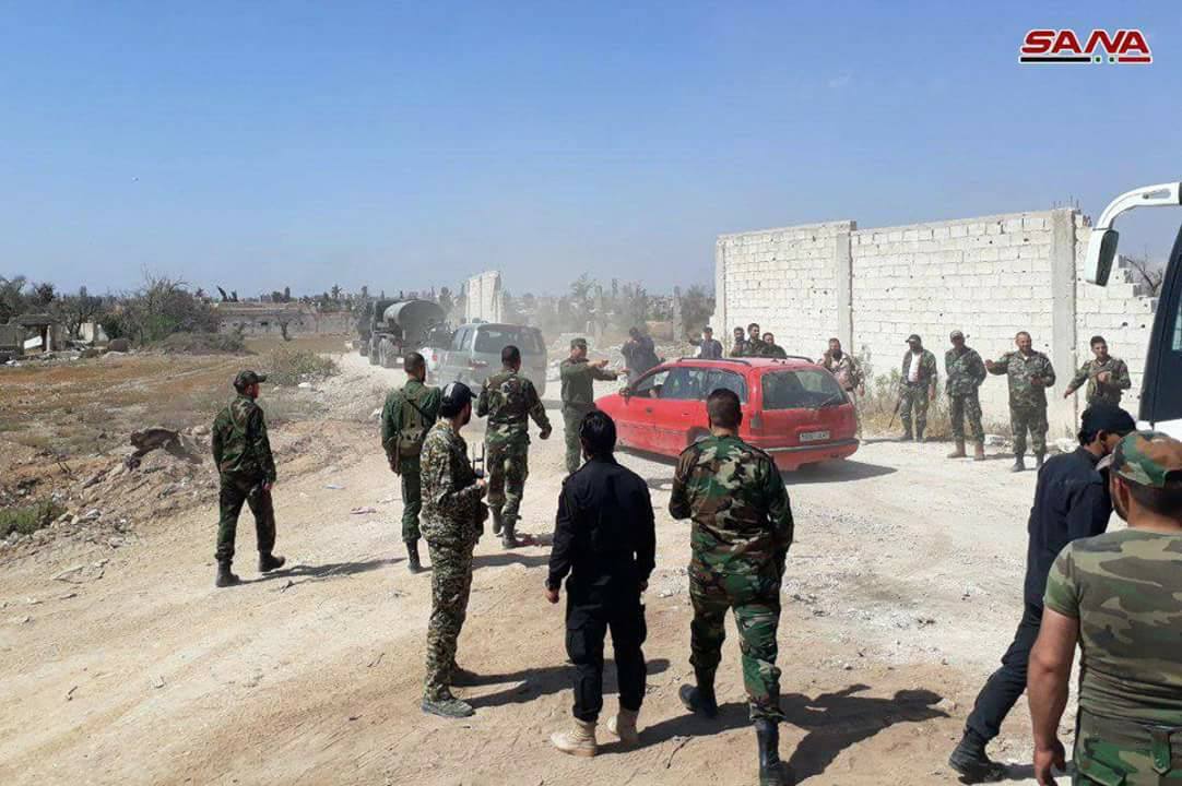 The evacuation of Jaysh al-Islam from Douma to Jarabulus ends after the departure of the last group of militants. The Syrian police enters the city.