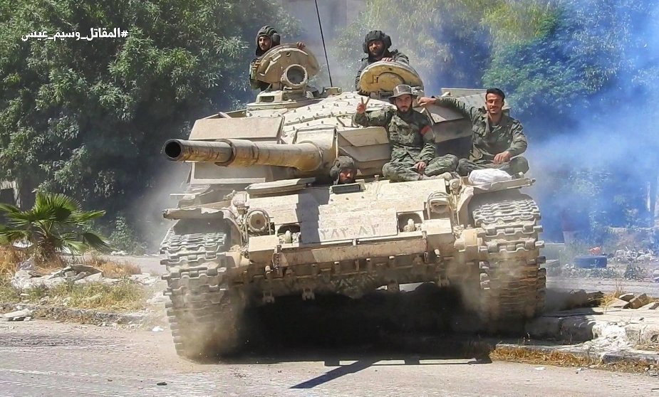 Saa T 72av With Era Removed And Replaced With Shafrah Armor In Southern Damascus Damascus Governorate Map Of Syrian Civil War Syria News And Incidents Today Syria Liveuamap Com