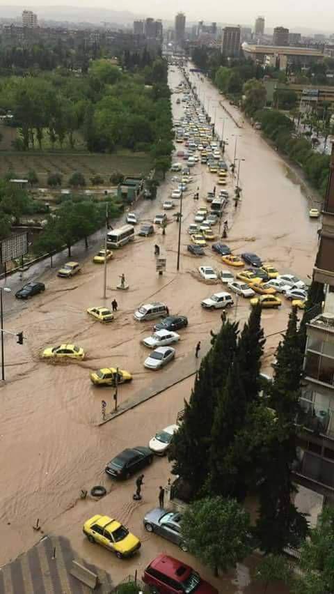 Damascus today following heavy rainfall on S. Syria.   