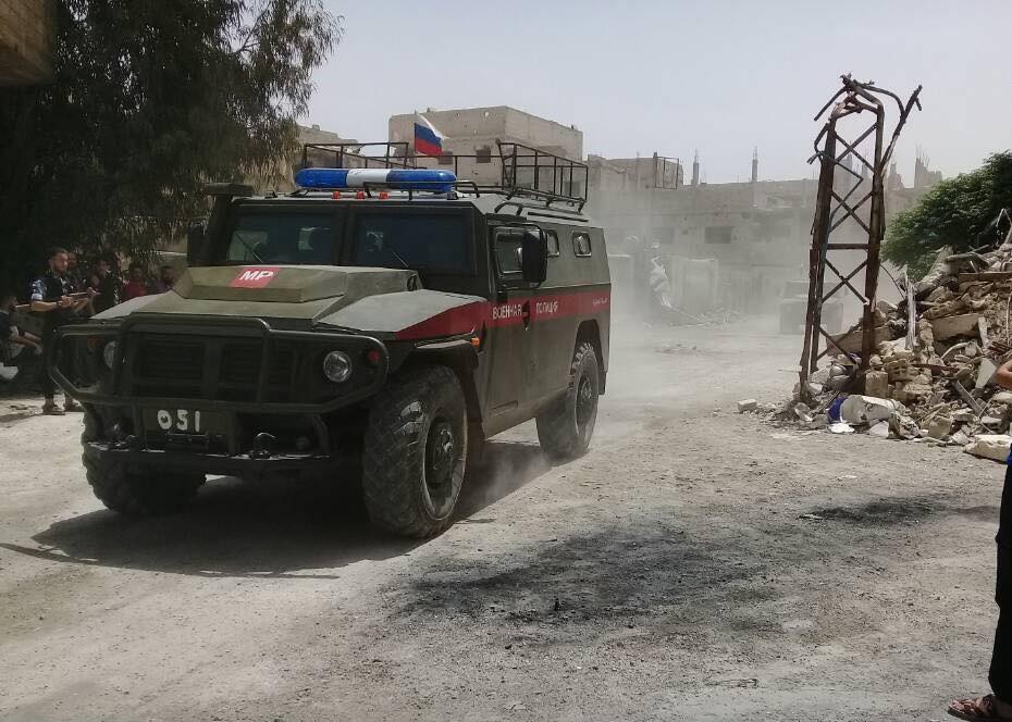 Russian Military police entered Beit Sahm town in Southern Damascus
