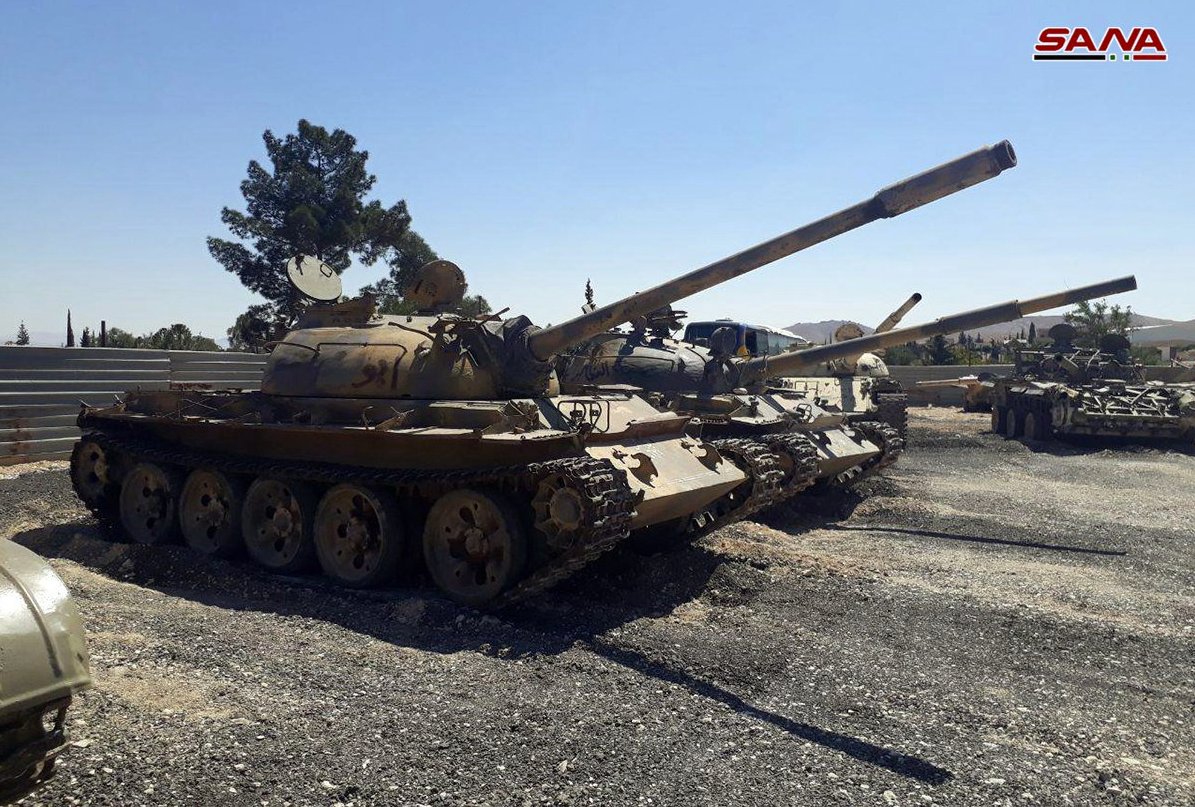 Syrian Security forces seize more tanks which were hidden by rebels in East Qalamoun. This is in addition to dozens of tanks handed over to SAA back in April when rebels surrendered   