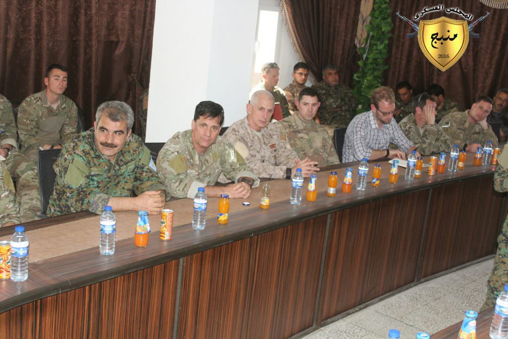 U.S Officials and Military met with SDF's Manbij Military Council (MMC) earlier today.   