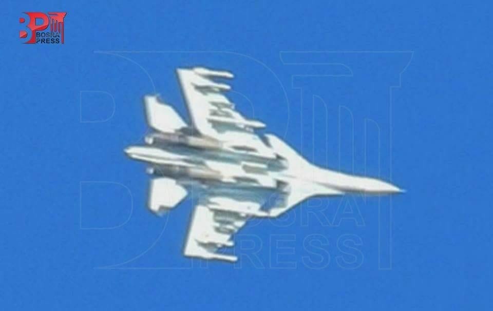 First confirmed sighting of Sukhoi Su-30 over the city of Busra al-Sham in Daraa province. 70 Russian air strikes since the morning, activists say