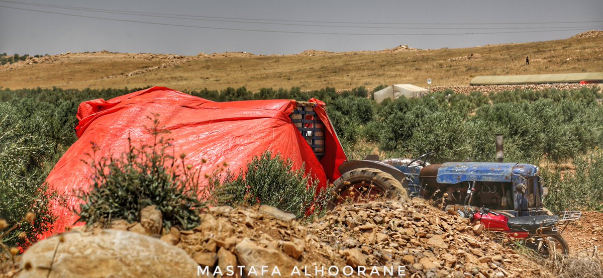 South Syria: photos of displaced people from Daraa stuck on border with Jordan.   