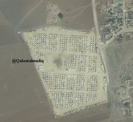 Syria: recent sat imagery shows camps built by Turkey in Aleppo prov. for displaced ppl from Damascus areas. Some still under construction. Zoghra Camp (built in 2017 for refugees from Al-Waer, W. Homs) doubled size.   