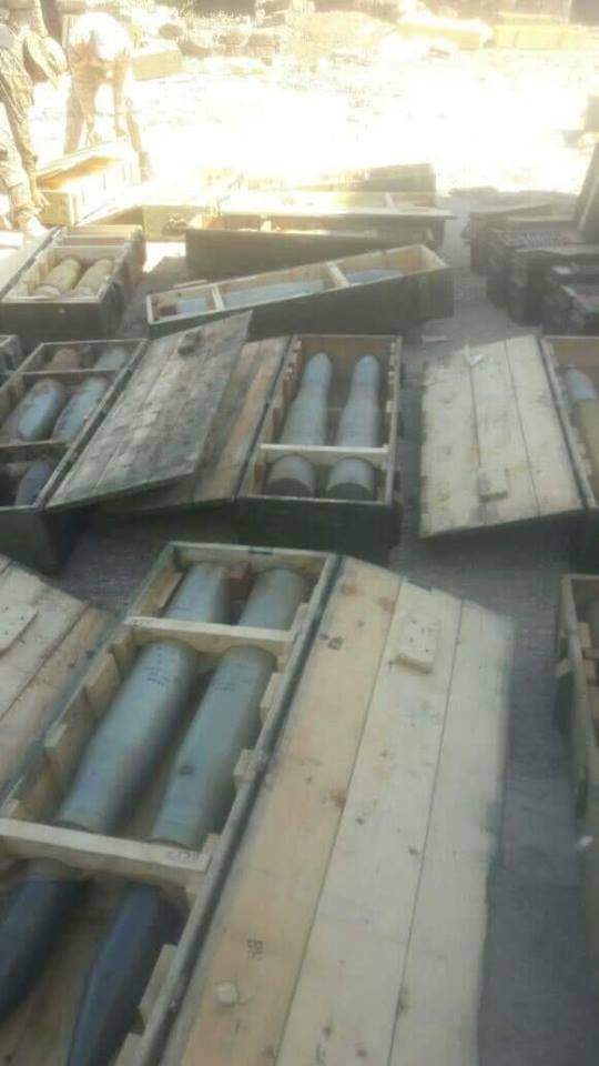 Weapons cache discovered in Jadal village, Eastern Daraa countryside : 2 APILAS anti-tank weapons.   