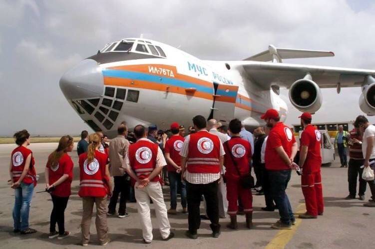 Armenia has sent 94 tons of humanitarian aid to Syria, which landed at Hmeymim airbase. Syrian Red Crescent was present to take in the supplies.  This is at least the 5th batch of humanitarian aid sent from Armenia to Syrians. 