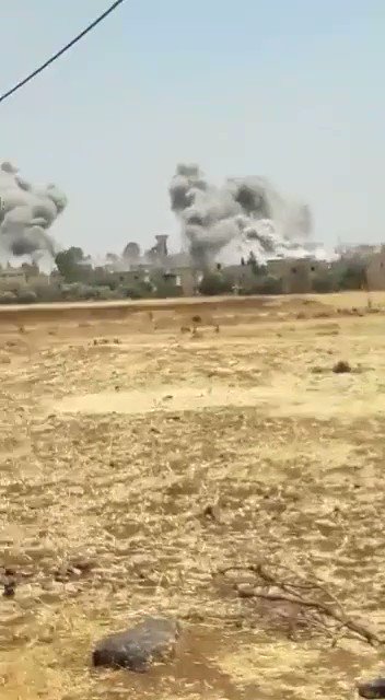 South Syria: villages in Yarmouk Basin pummeled by airstrikes. Daraa.   