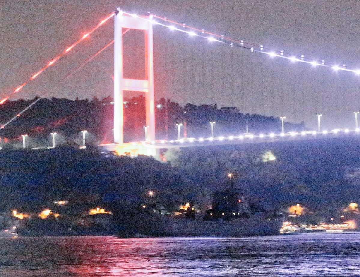 Russian Navy Project 1171 BSF Tapir class LSTM Nikolay Filchenkov 152 returned from Tartus, its 5th Syria deployment in 2018 after 16days -5days longer than usual- transited rainy Bosphorus towards the Black Sea 18:30Z T   