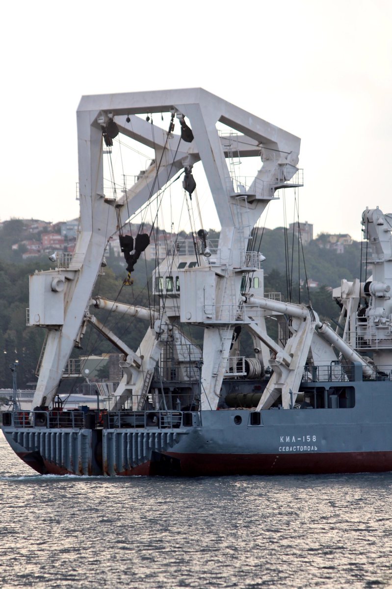 Russian Navy Project 141 Kashtan class buoy tender KIL158 redeployed to the Mediterranean after 22 days: KIL-158 departed the Black Sea at 05:00Z and transited Bosphorus towards Mediterranean en route to Tartus Syria.   