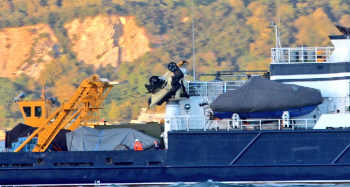 Russian Navy Project11982 assigned to BSF area, Deepwater Research Dep of @mod_russia research and rescue ship Seliger transited Bosphorus towards Mediterranean en route to Syria to join the mission to recover the remains of Il-20 off the coast of Latakia