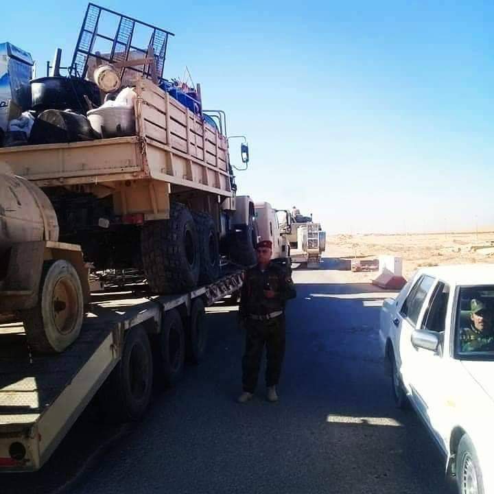 Units from 9th Armored Division arrive to the Syrian border.