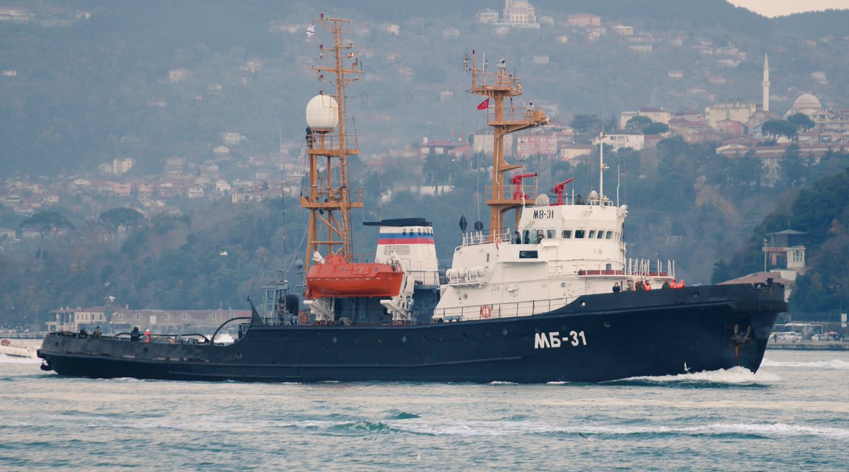 Project 745 Russian Navy Sorum Class Tug MB-31 transits Bosphorus towards Mediterranean 