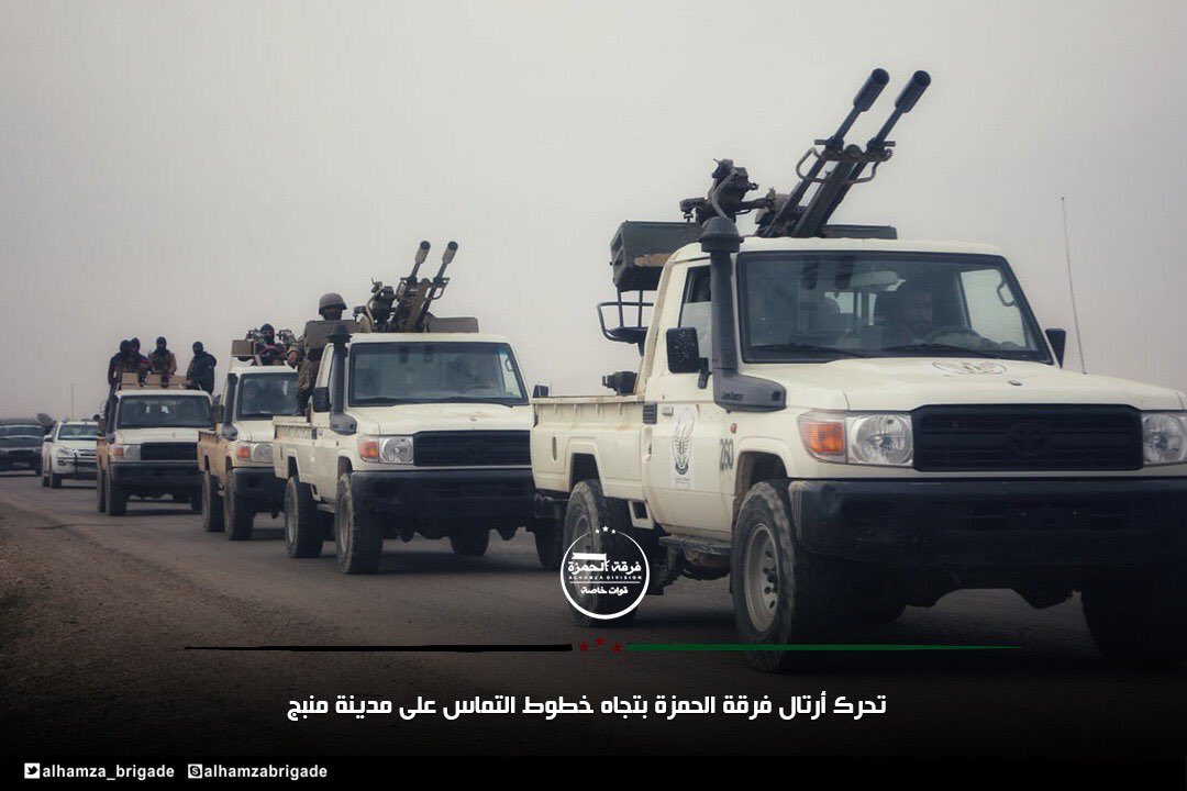 FSA moves towards Manbij contact line with a large convoy