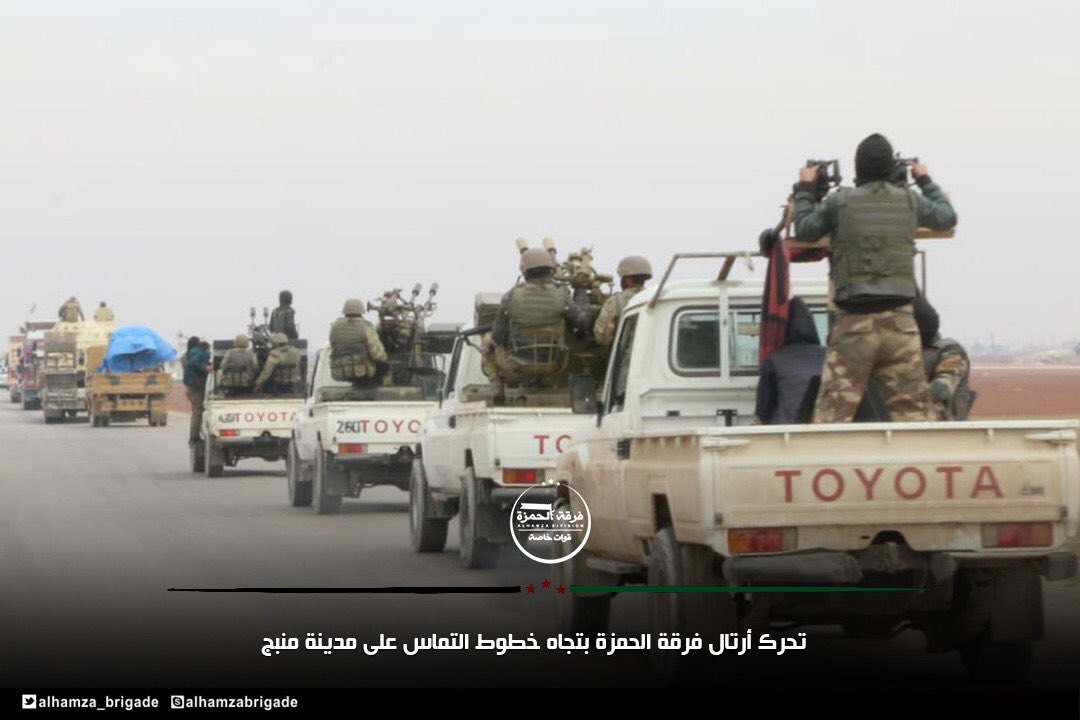 FSA moves towards Manbij contact line with a large convoy