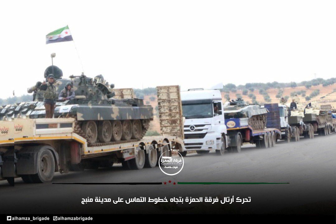 FSA moves towards Manbij contact line with a large convoy