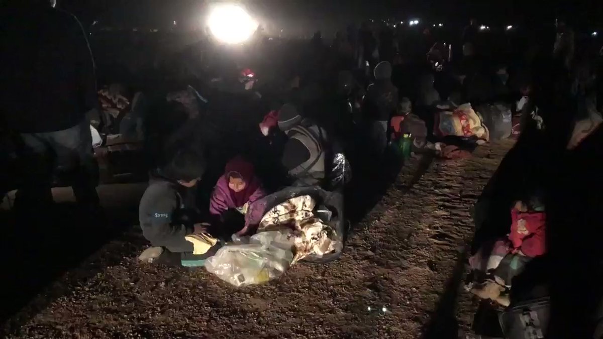 Tonight outside of Baghouz, Dereizor  where ISIS members and their families arrived