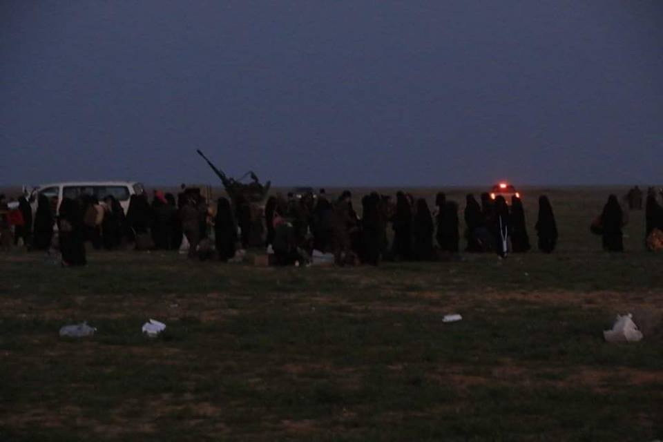 More ISIS fighters and civilians came out of camp at the town of Al-Bagouz east of Deir-Alzour.