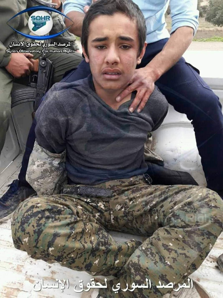 Kurdish-led SDF stopped a child ISIS suicide bomber and defused his explosives. 21804670_2