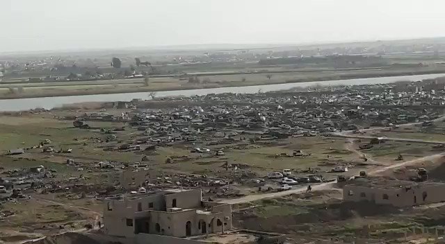 Video: Earlier today Baghouz, last stronghold of ISIS in Syria